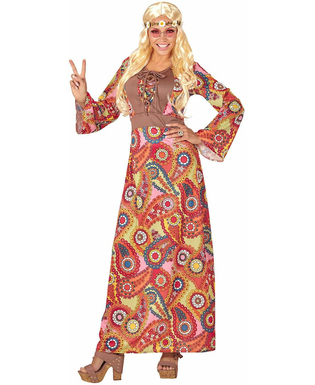  Langes Hippie-Kostüm für Damen, fig. 1 