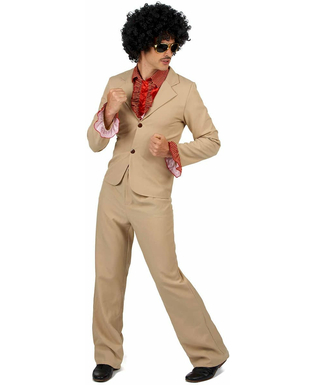  Déguisement Disco beige à froufrous Homme, fig. 1 