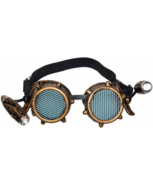  Stilvolle Steampunk-Brille Accessoire für Erwachsene braun-schwarz, fig. 1 