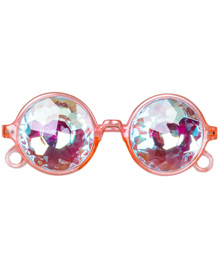  Hippiebrille Accessoire für Erwachsene 60er-Jahre-Zubehör rosa, fig. 1 