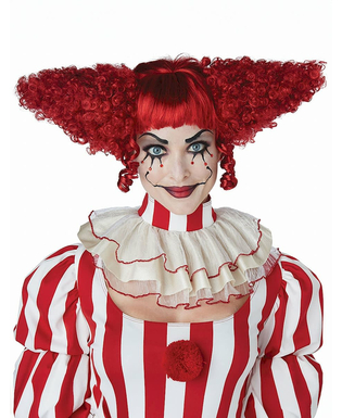  Perruque clown psycho rouge femme, fig. 1 