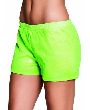  Pailletten-Shorts für Damen neongrün, fig. 1 