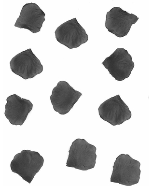  100 Rosenblätter aus schwarzem Stoff, fig. 1 