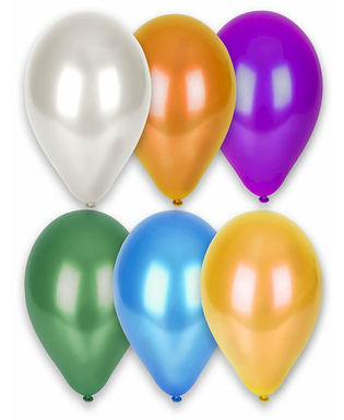  12 Ballons métallisés multicolores 28 cm, fig. 1 