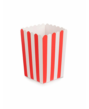  6 Boîtes à popcorn en carton rouges et blanches 7 x 12,5 cm, fig. 1 