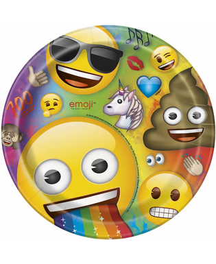  8 Assiettes en carton Emoji Rainbow 22 cm, fig. 1 