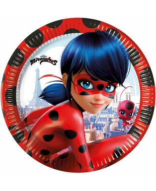  Ladybug™-Pappteller Miraculous™ Tischzubehör 8 Stück bunt 23cm, fig. 1 