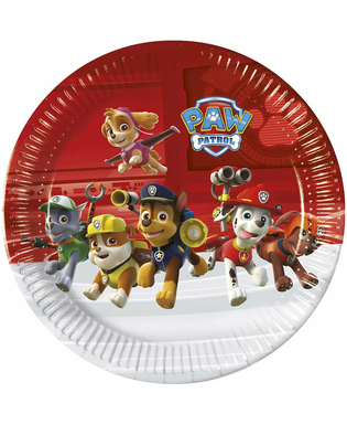  Paw Patrol™-Pappteller Hundestaffel Kindergeburtstag 8 Stück bunt 23cm, fig. 1 