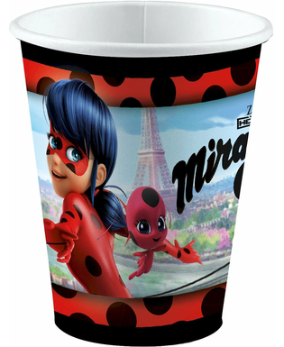  Ladybug™ Pappbecher für Kinder Miraculous™ 8 Stück bunt 250ml, fig. 1 