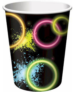  8 Gobelets en carton Glow Party 266 ml, fig. 1 