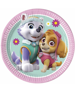  Pappteller-Paw Patrol™ Skye & Everest Tischzubehör 8 Stück bunt 20cm, fig. 1 