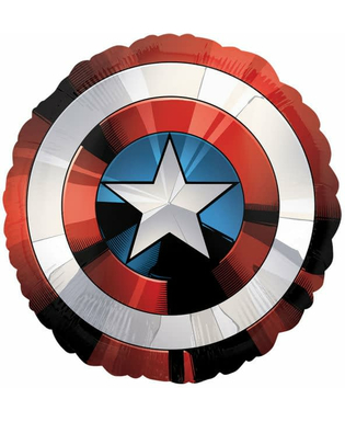  Folienballon Captain America™-Schild Avengers Raumdeko rot-weiss-blau 71cm, fig. 1 