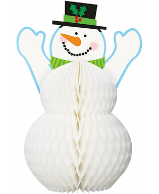  Schneemann Waben-Deko 30 cm, fig. 1 