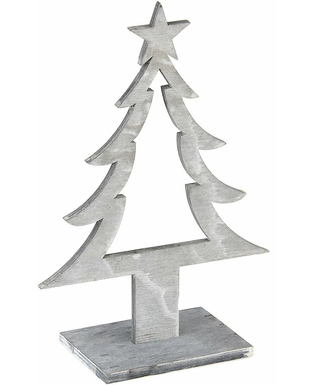  Weihnachtsbaum-Deko aus Holz grau, fig. 1 