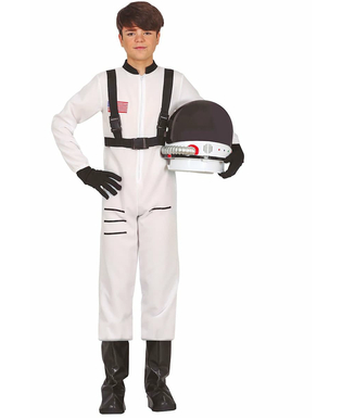  Weltall Astronauten-Kostüm für Teenager schwarz-weiß, fig. 1 