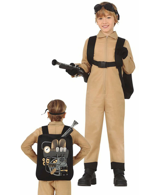  Geisterjäger-Kinderkostüm mit Rucksack Halloween-Verkleidung braun-schwarz, fig. 1 