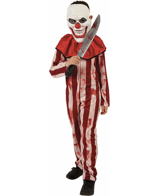  Déguisement clown rayé rouge et blanc adolescent, fig. 1 