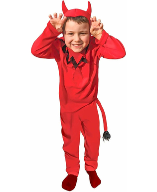  Teuflisches Kostüm für Kinder Halloween rot, fig. 1 