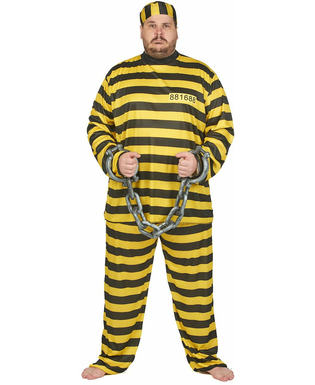  Déguisement grande taille prisonnier jaune adulte, fig. 1 