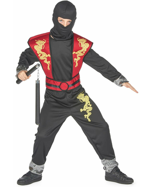  Déguisement ninja dragon jaune garçon, fig. 1 