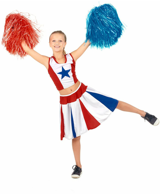  Pompom Girl Sternen-Kostüm für Mädchen, fig. 1 