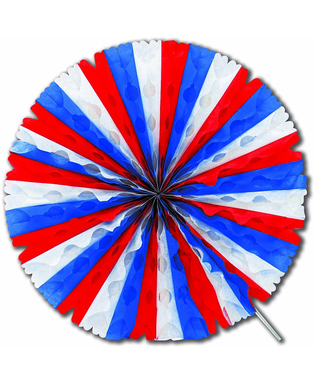  Rosace éventail en papier tricolore 50 cm, fig. 1 