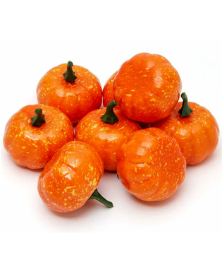  Kürbis-Set Dekofiguren Tischdeko orange 12 Stück 5 cm, fig. 1 