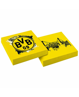  20 Borussia Dortmund Papierservietten 33 x 33 cm, fig. 1 