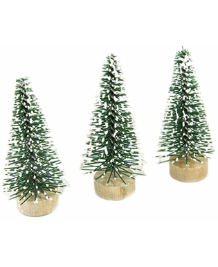  3 Petits sapins artificiels verts 5 cm, fig. 1 