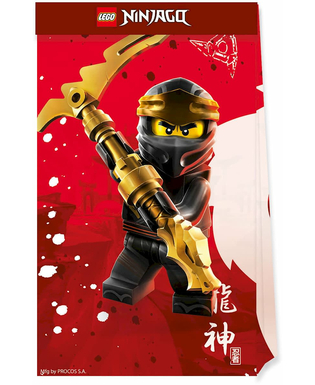  4 Ninjago™ Geschenktüten aus FSC® Papier Lego, fig. 1 