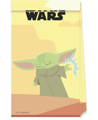  4 Sachets en papier bébé Yoda The Mandalorian, fig. 1 