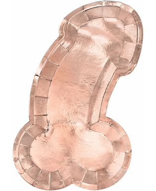  6 Assiettes en carton zizi rose gold 26,5 x 15,5 cm, fig. 1 