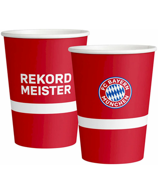  FC Bayern München™ Pappbecher 6 Stück Tischzubehör rot-weiss-blau 500 ml, fig. 1 