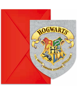  Hogwarts-Einladungskarten mit Briefumschlag 12-teilig bunt 14,5 x 9,5 cm, fig. 1 