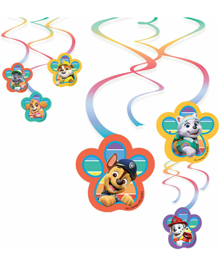  6 Paw Patrol Papierspiralen 60 cm, fig. 1 