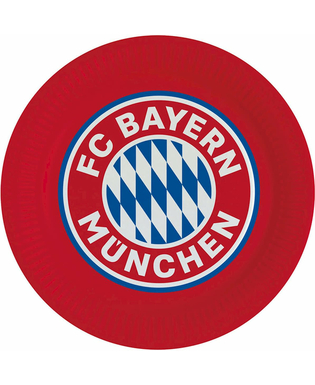  8 Assiettes en carton FC Bayern Munich 23 cm, fig. 1 