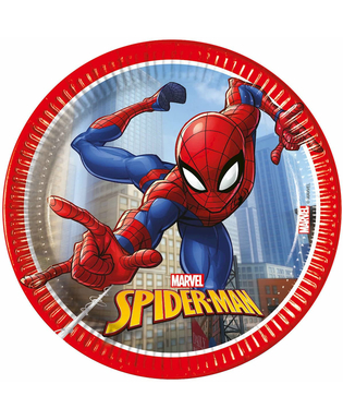  8 Assiettes en carton Spiderman Fighter 20 cm, fig. 1 