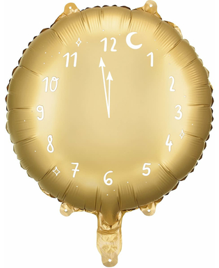  Ballon alluminium doré horloge minuit 45 cm, fig. 1 