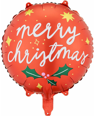  Weihnachtsballon Aluminium Luftballon Merry Christmas 45 cm Rot, fig. 1 