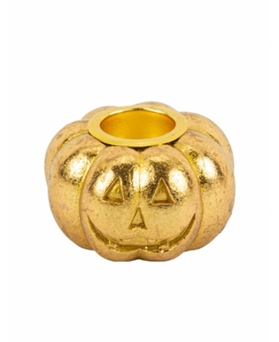  Kerzenhalter Kürbis Tischdekoration Halloween gold 3,7 x 6 cm, fig. 1 