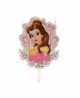  Disney™-Belle Geburtstagskerze für Kinder Torten-Deko bunt 7,5 cm, fig. 1 