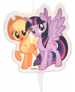  My little Pony™-Kuchendeko-Kerze mit Applejack & Twilight Sparkle bunt 6,5 cm, fig. 1 