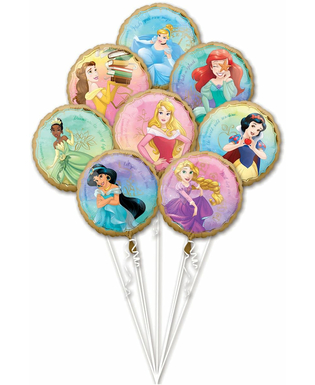  Bouquet 8 ballons aluminium Princesses Disney, fig. 1 