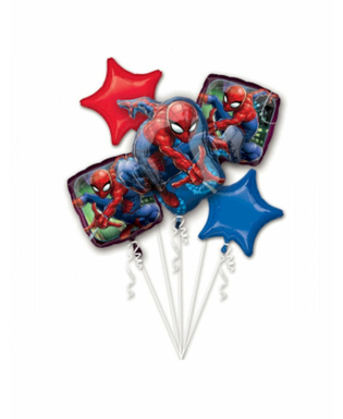  Bouquet de 5 ballons aluminium Spiderman, fig. 1 