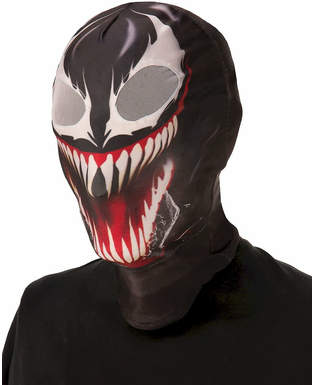  Lizenzierte Venom™-Stoffmaske Halloween-Accessoire für Erwachsene schwarz-weiß-rot, fig. 1 