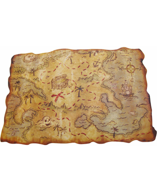  Carte en plastique pirate 29 x 45 cm, fig. 1 