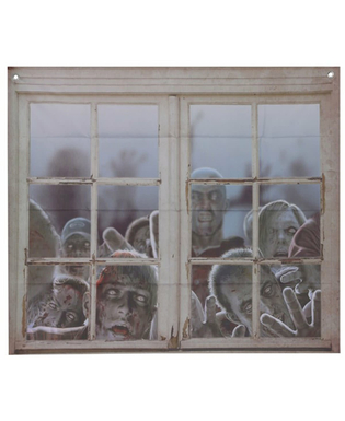  Zombie-Fensterdekoration 80 x 90 cm, fig. 1 