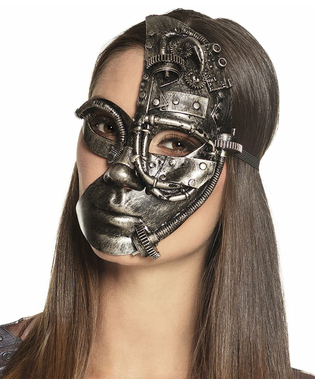  Demi masque robot Steampunk femme, fig. 1 