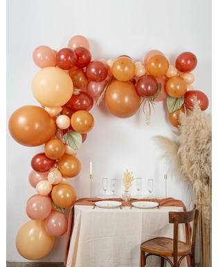  Kit arche de 70 ballons boho avec pampa et feuilles séchées, fig. 1 