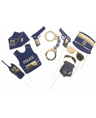  Polizei-Fotokabinen-Set in Marineblau und Gold, 10-teilig, fig. 1 